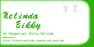 melinda bikky business card